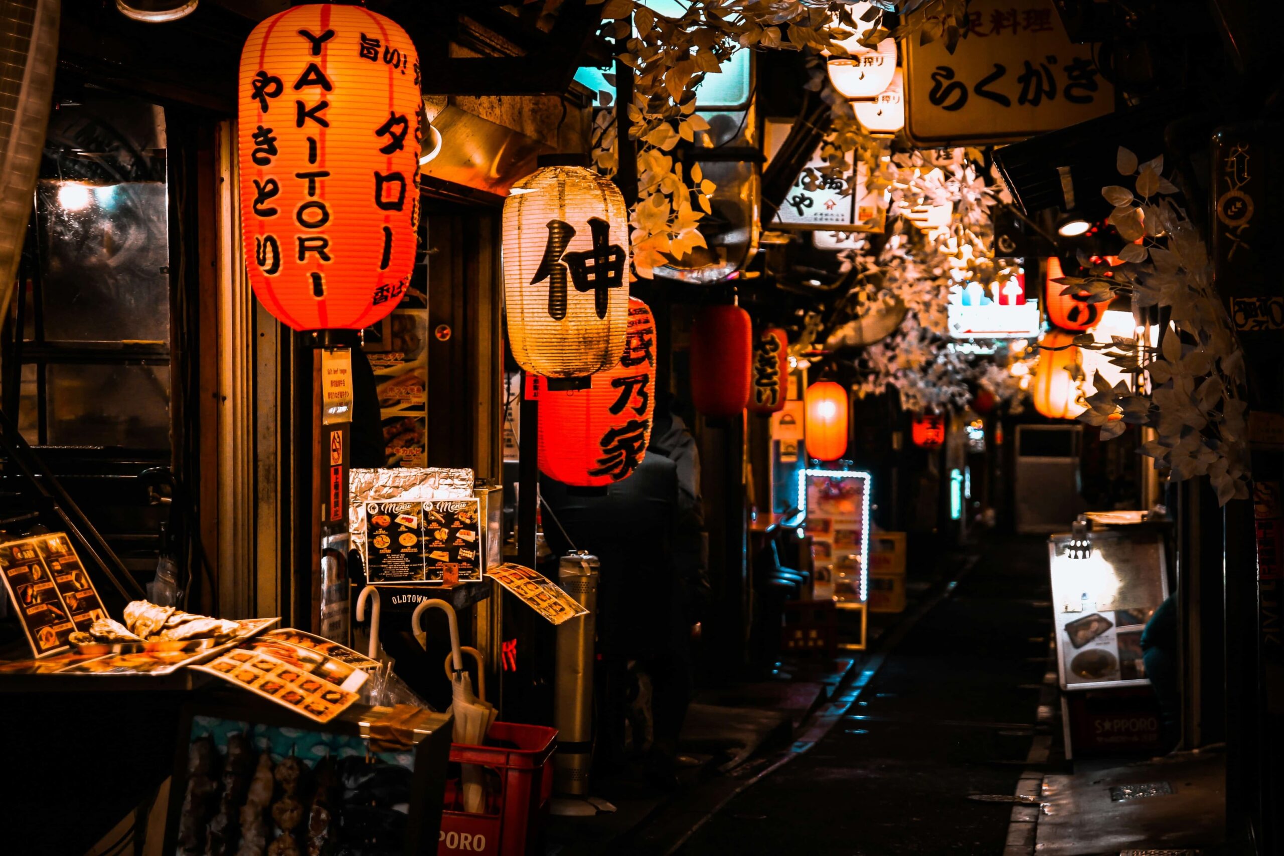 An authentic high end Izakaya shot in the night in Tokyo Japan.