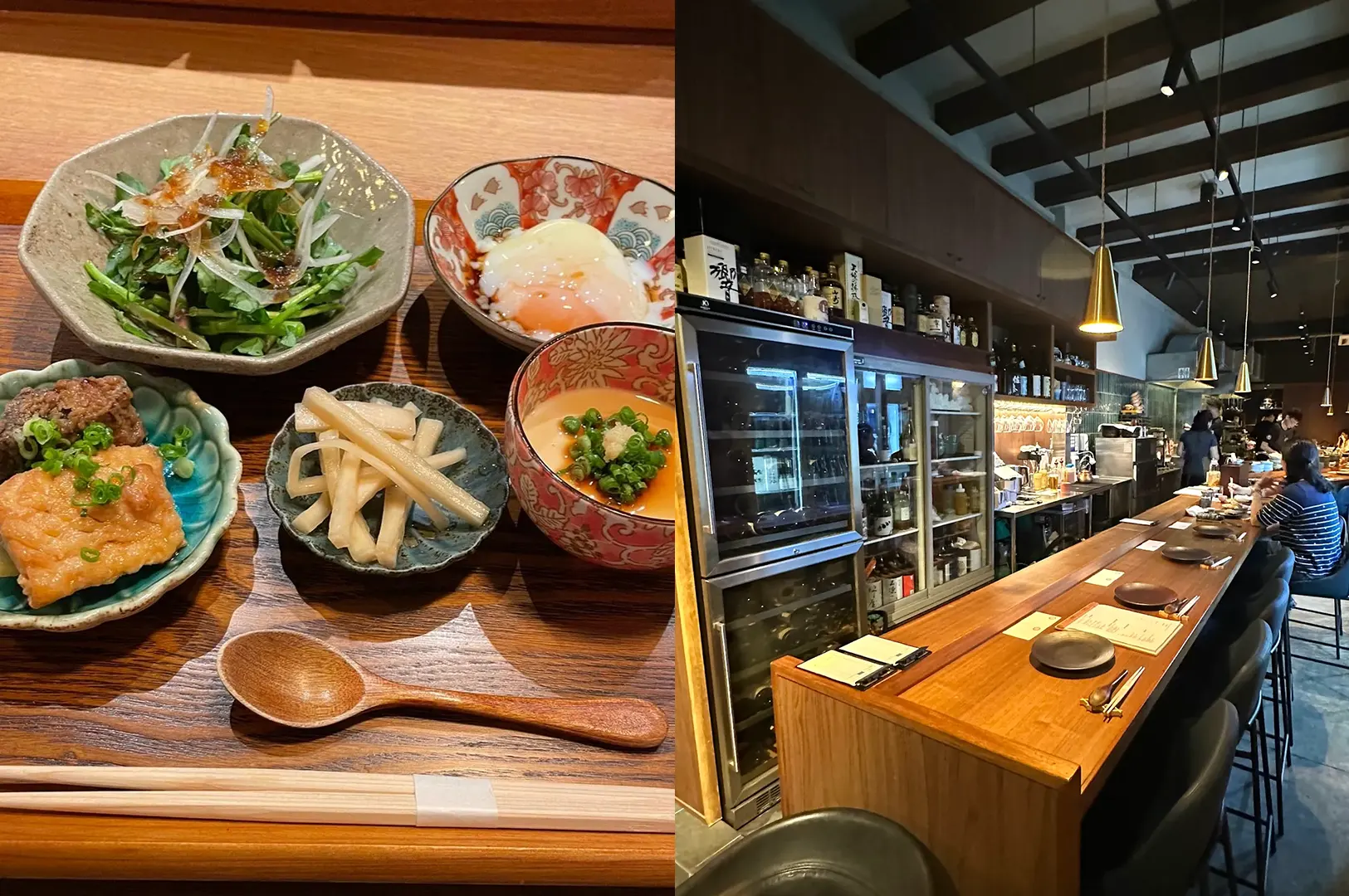 Izakaya dishes and HEARTH counter seating